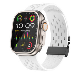 Strap-it Bracelet silicone air avec P-buckle pour Apple Watch (blanc)