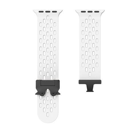 Strap-it Strap-it Bracelet silicone air avec P-buckle pour Apple Watch (blanc)