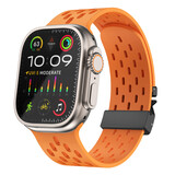 Strap-it Bracelet silicone air avec P-buckle pour Apple Watch (orange)