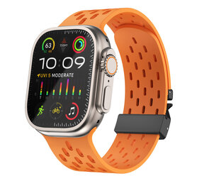 Strap-it Bracelet silicone air avec P-buckle pour Apple Watch (orange)