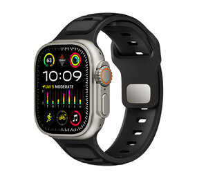 Strap-it Bracelet silicone outdoor pour Apple Watch (noir/noir)