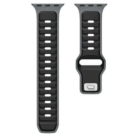 Strap-it Strap-it Bracelet silicone outdoor pour Apple Watch (noir/gris)