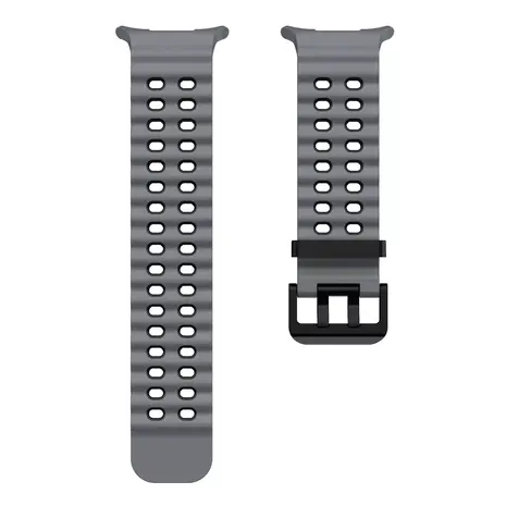 Strap-it Strap-it Bracelet silicone Wave Samsung Galaxy Watch Ultra (gris/noir)
