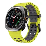 Strap-it Bracelet silicone Wave Samsung Galaxy Watch Ultra (lime/gris foncé)