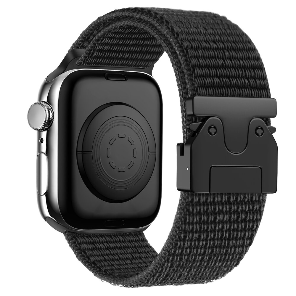 Bandz Bandz Bracelet nylon 'Classique' avec P-buckle Apple Watch (noir)