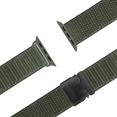 Bandz Bandz Bracelet nylon 'Classique' avec P-buckle Apple Watch (vert armée)