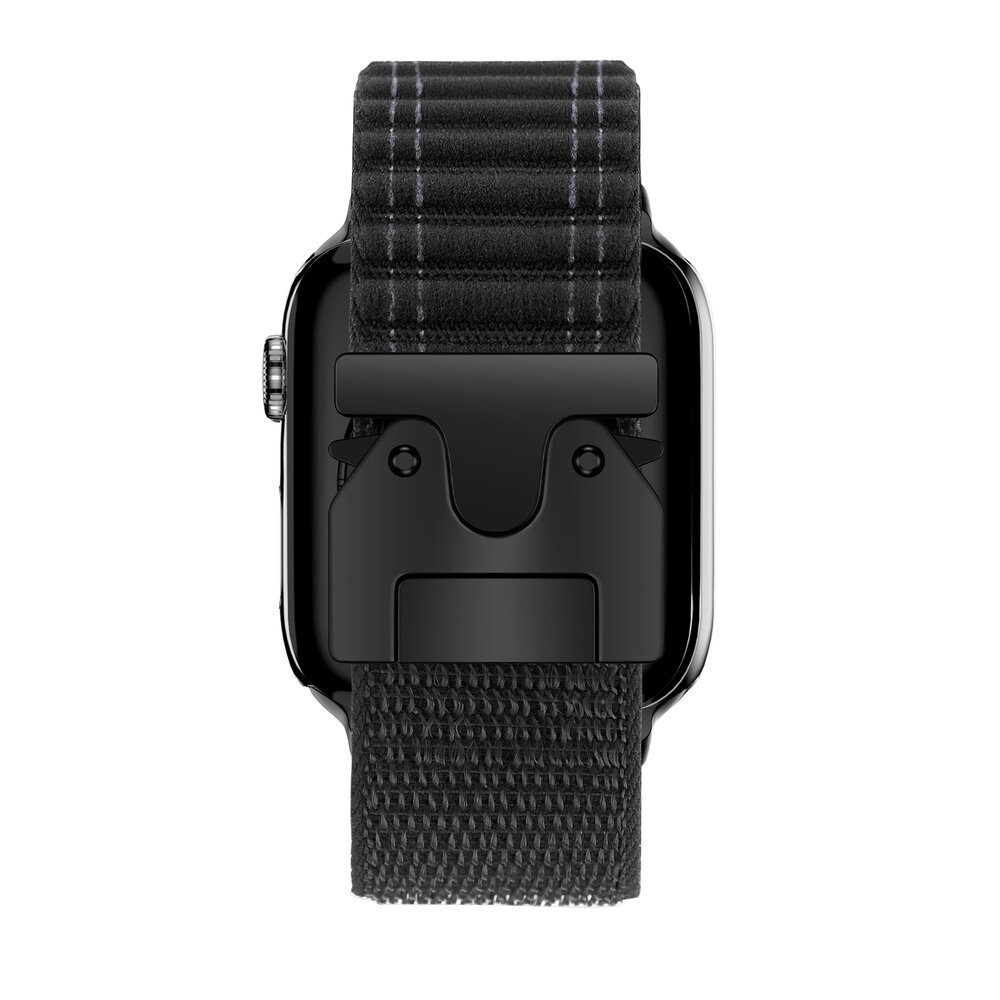 Bandz Bandz Bracelet nylon 'Deluxe' avec P-buckle Apple Watch (noir)