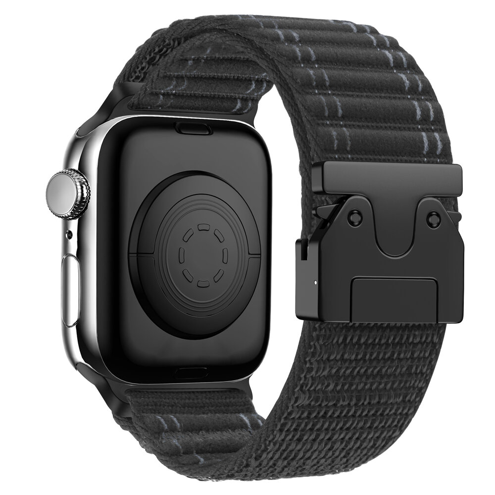 Bandz Bandz Bracelet nylon 'Deluxe' avec P-buckle Apple Watch (noir)