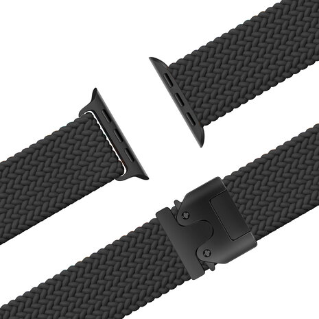 Bandz Bandz Bracelet nylon tressée avec P-buckle Apple Watch (noir)