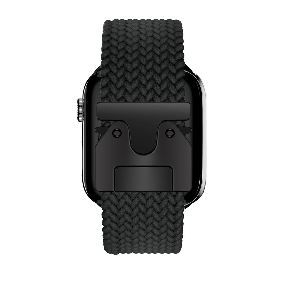 Bandz Bandz Bracelet nylon tressée avec P-buckle Apple Watch (noir)
