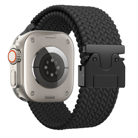 Bandz Bandz Bracelet nylon tressée avec P-buckle Apple Watch (noir)