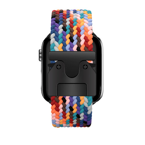 Bandz Bandz Bracelet nylon tressée avec P-buckle Apple Watch (arc-en-ciel)