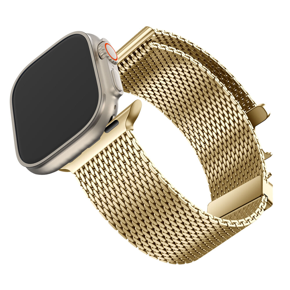 Bandz Bandz Bracelet Milanais Loop avec P-buckle Apple Watch (or)