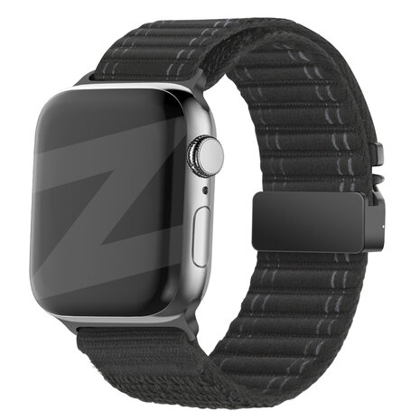 Bandz Bandz Bracelet nylon 'Deluxe' avec P-buckle Apple Watch (noir)