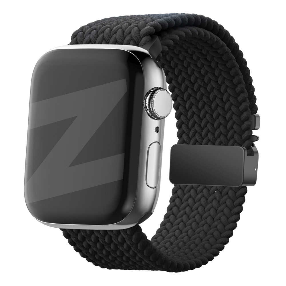 Bandz Bandz Bracelet nylon tressée avec P-buckle Apple Watch (noir)
