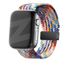 Bandz Bandz Bracelet nylon tressée avec P-buckle Apple Watch (arc-en-ciel)