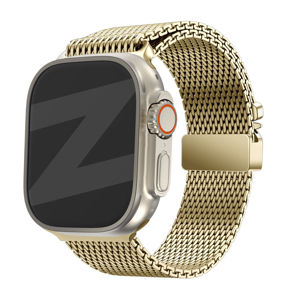 Bandz Bandz Bracelet Milanais Loop avec P-buckle Apple Watch (or)