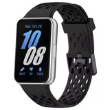 Strap-it Bracelet silicone respirant Samsung Galaxy Fit 3 (noir)
