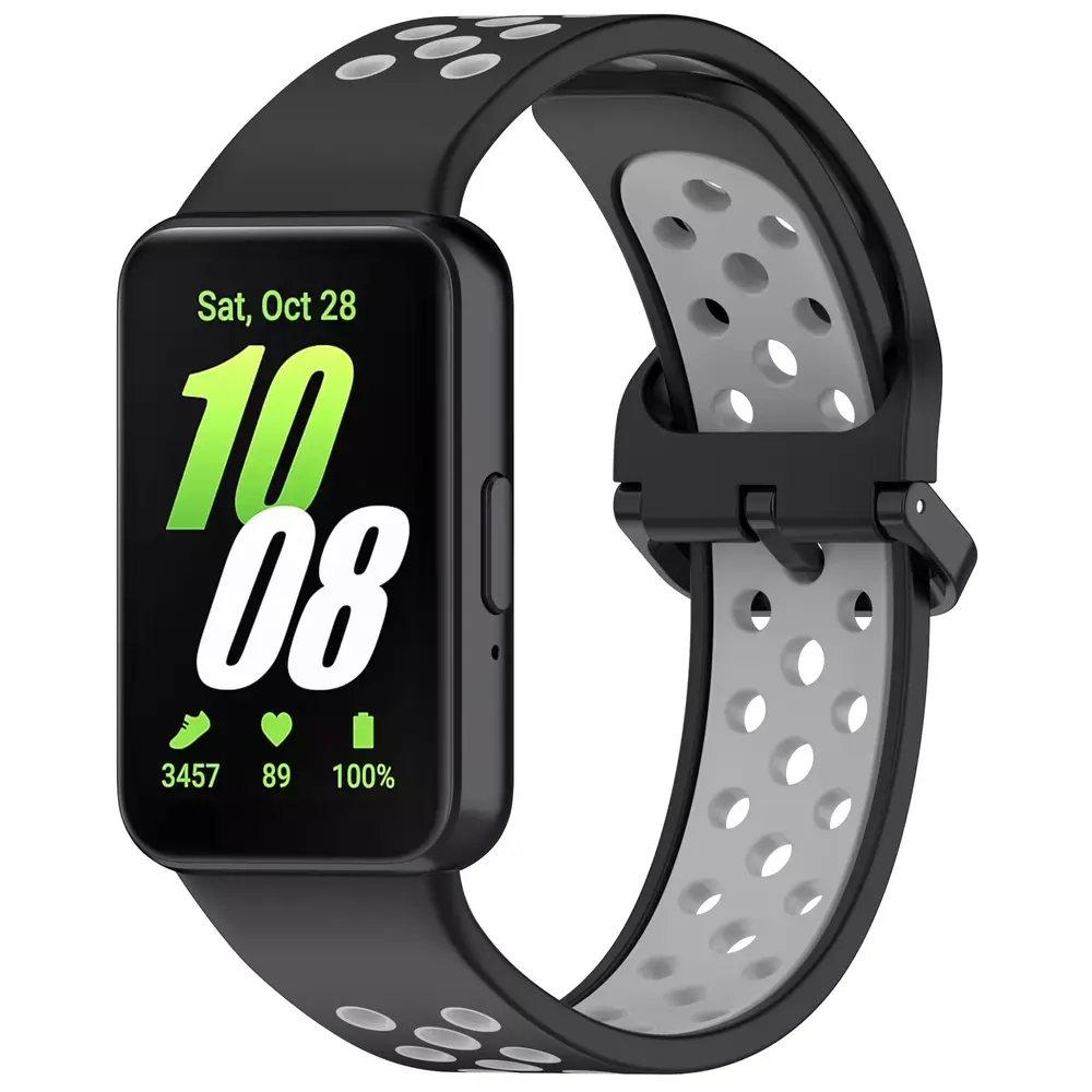 Strap-it Strap-it Bracelet sport Samsung Galaxy Fit 3 (noir/gris) Strap-it Strap-it Bracelet sport Samsung Galaxy Fit 3 (noir/gris)