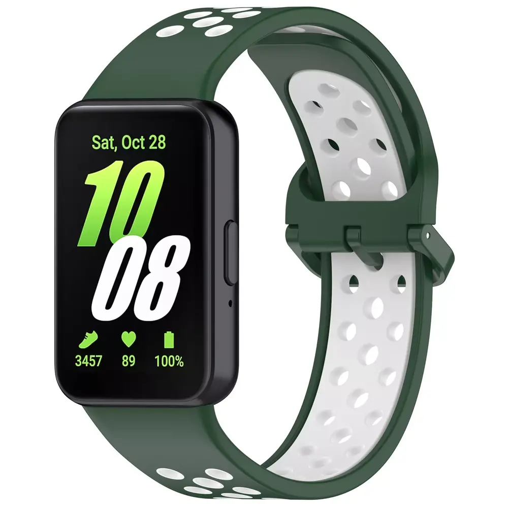 Strap-it Strap-it Bracelet sport Samsung Galaxy Fit 3 (vert/blanc)