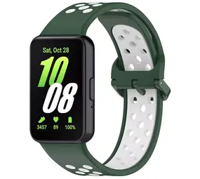 Strap-it Bracelet sport Samsung Galaxy Fit 3 (vert/blanc) Strap-it Bracelet sport Samsung Galaxy Fit 3 (vert/blanc)