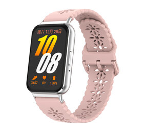 Strap-it Bracelet silicone Samsung Galaxy Fit 3 avec motif (rose)