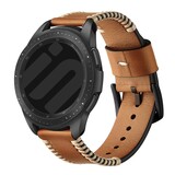 Strap-it Bracelet en cuir cousu Amazfit GTS 4 (brun)