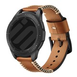 Strap-it Bracelet en cuir cousu Amazfit GTR Mini (brun)