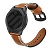 Strap-it Strap-it Bracelet en cuir cousu Amazfit Bip 5 (brun)
