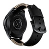 Strap-it Strap-it Bracelet en cuir cousu Amazfit Bip 5 (noir)