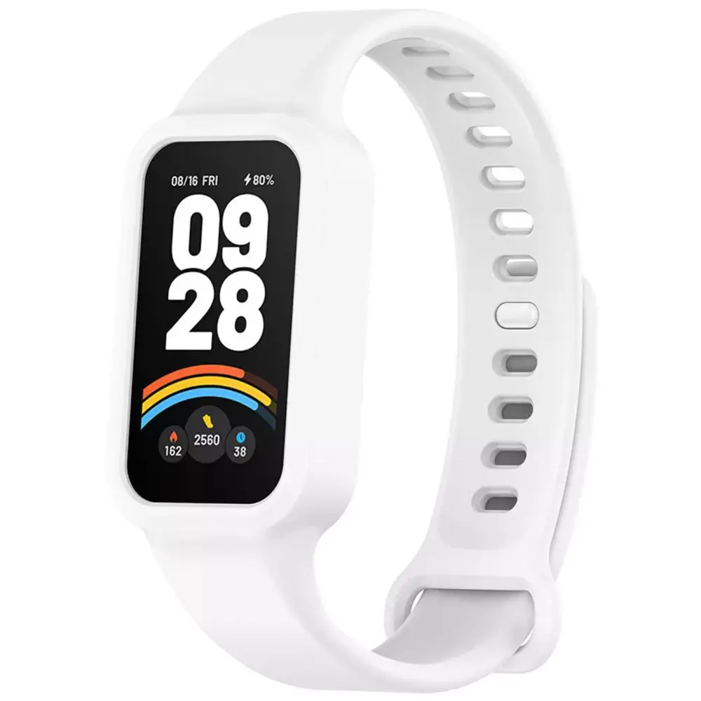 Strap-it Strap-it Bracelet silicone Xiaomi Smart Band 9 Active (blanc)