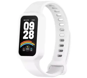 Strap-it Bracelet silicone Xiaomi Smart Band 9 Active (blanc)