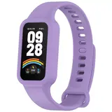 Strap-it Bracelet silicone Xiaomi Smart Band 9 Active (violet clair)