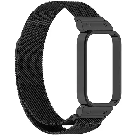 Strap-it Strap-it Bracelet Milanais Xiaomi Smart Band 9 Active (noir)