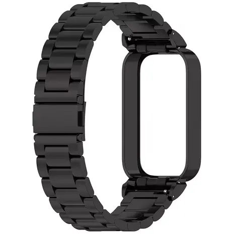 Strap-it Strap-it Bracelet acier Xiaomi Smart Band 9 Active (noir)