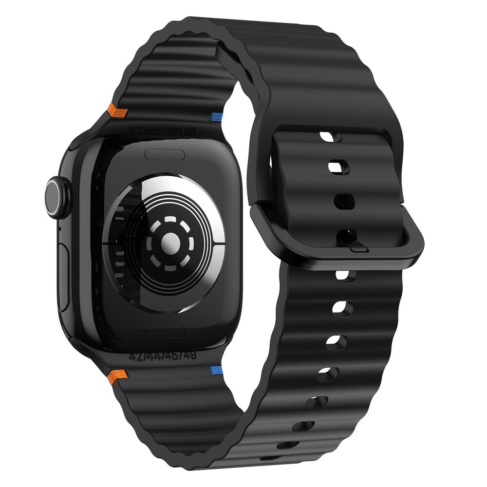 Strap-it Strap-it Bracelet Silicone Wave Apple Watch (noir)