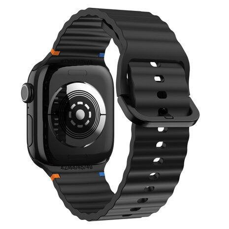 Strap-it Strap-it Bracelet Silicone Wave Apple Watch (noir)