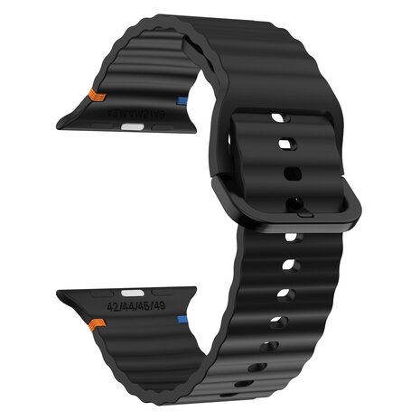 Strap-it Strap-it Bracelet Silicone Wave Apple Watch (noir)