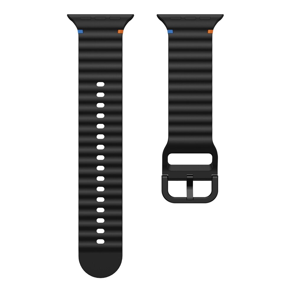 Strap-it Strap-it Bracelet Silicone Wave Apple Watch (noir)