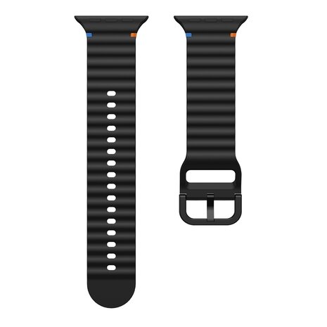 Strap-it Strap-it Bracelet Silicone Wave Apple Watch (noir)
