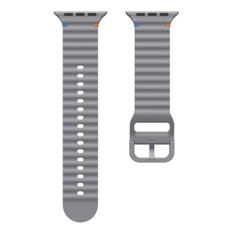 Strap-it Strap-it Bracelet Silicone Wave Apple Watch (gris foncé)