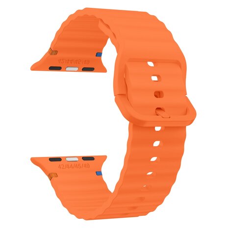 Strap-it Strap-it Bracelet Silicone Wave Apple Watch (orange)