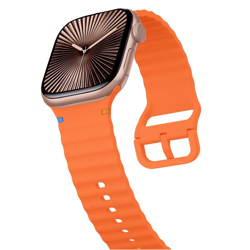 Strap-it Strap-it Bracelet Silicone Wave Apple Watch (orange)