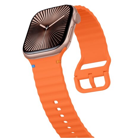 Strap-it Strap-it Bracelet Silicone Wave Apple Watch (orange)