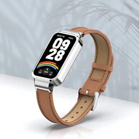 Strap-it Strap-it Bracelet cuir Xiaomi Smart Band 9 Active (brun) Strap-it Strap-it Bracelet cuir Xiaomi Smart Band 9 Active (brun)