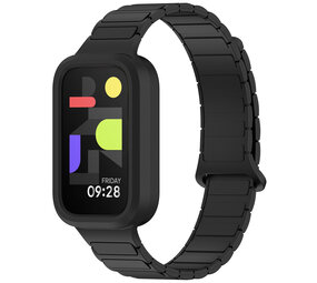 Strap-it Bracelet silicone magnétique Xiaomi Smart Band 9 Active (noir)