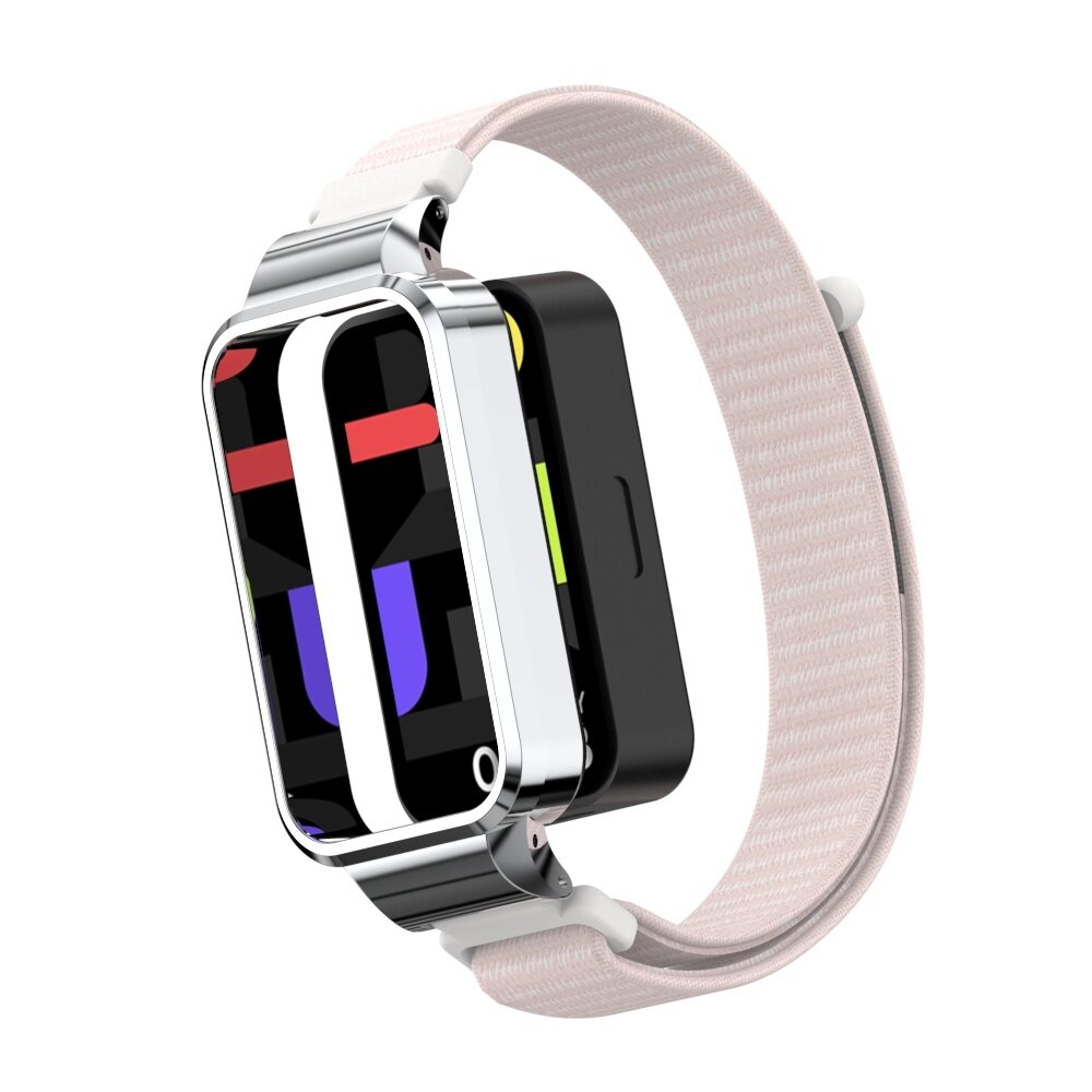 Strap-it Strap-it Bracelet nylon Xiaomi Smart Band 9 Active (rose clair)