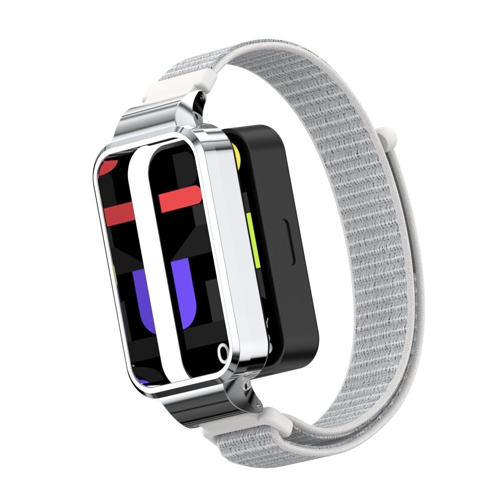 Strap-it Strap-it Bracelet nylon Xiaomi Smart Band 9 Active (coquillage)