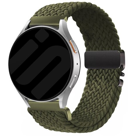 Strap-it Strap-it Bracelet tressé Samsung Galaxy Watch 7 - 44mm avec P-boucle (vert)
