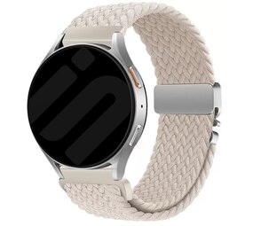 Strap-it Bracelet tressé Samsung Galaxy Watch 4 - 44mm avec P-boucle (lumière stellaire)